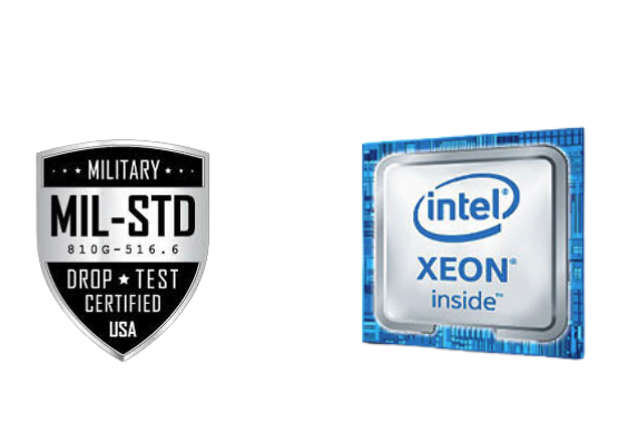 Selo MIL-STD-810G Drop Test Certified e Processador Intel Xeon Inside