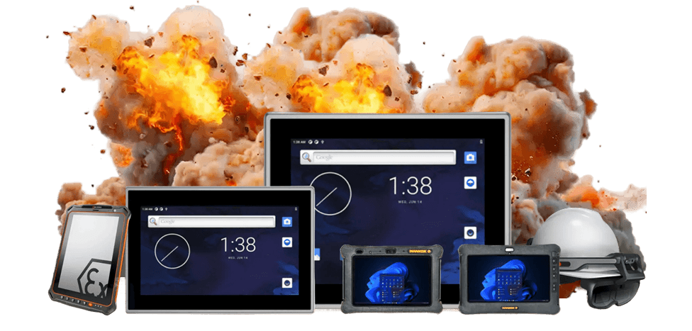 Linha de dispositivos industriais certificados para atmosferas explosivas