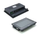 IHM industrial GL043E com tela TFT 4,3 polegadas, resolução 480x272px, 16,77 milhões de cores, proteção IP65, alimentação 24VDC e interfaces RS232, RS422, RS485 e Ethernet