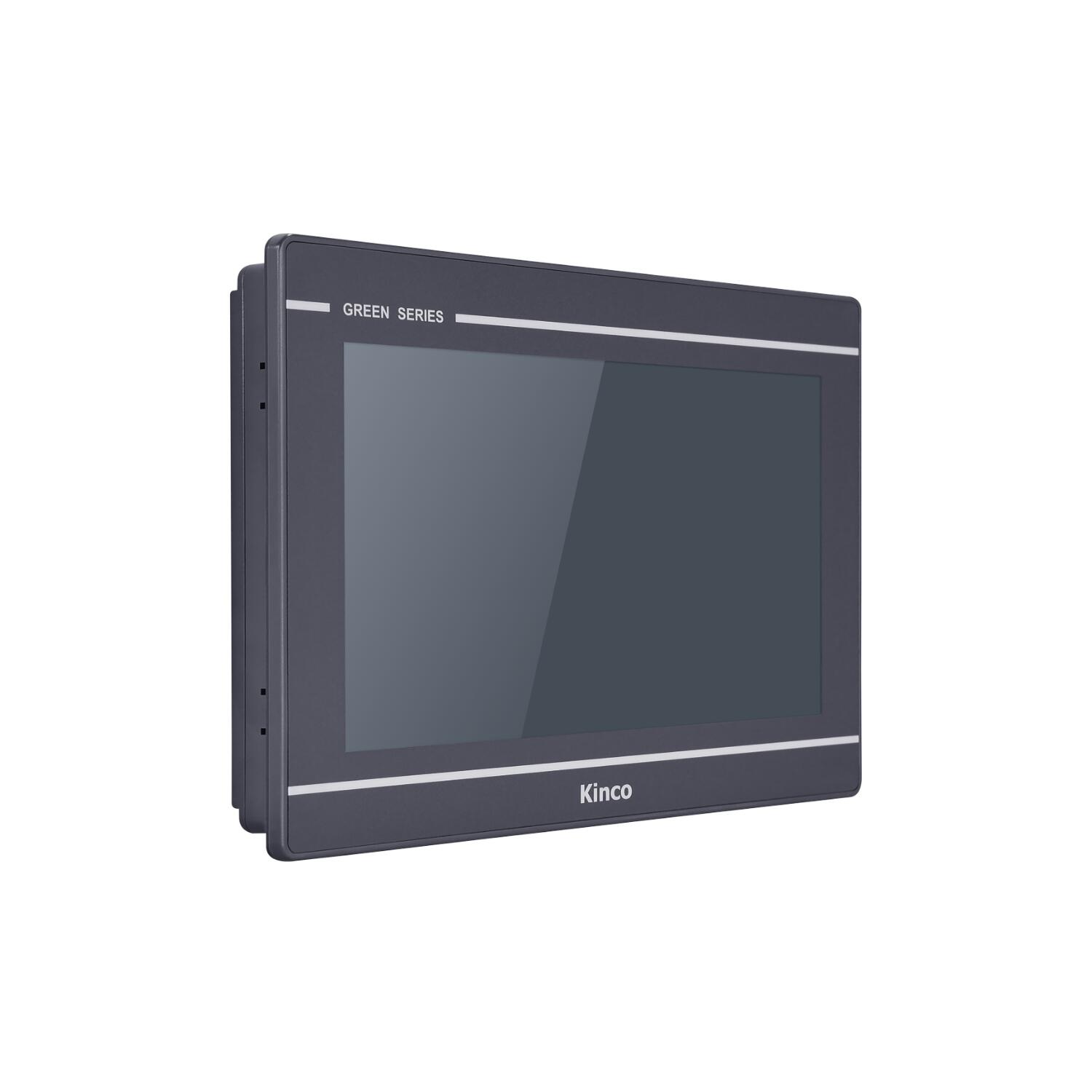 IHM industrial GL100 com tela TFT 10,1 polegadas, resolução 1024x600px, 16,77 milhões de cores, proteção IP65, alimentação 24VDC e interfaces RS232, RS422, RS485 e armazenamento USB