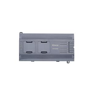 Controlador Lógico Programável K608-40DT com 24 entradas digitais 24VDC, 16 saídas a transistor, duas portas RS485 e interface Ethernet, suporte a 14 módulos de expansão