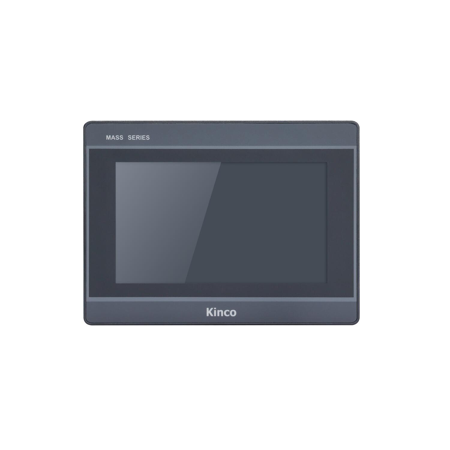IHM industrial M2070HE com tela TFT 7 polegadas, resolução 1024x600px, 16,77 milhões de cores, proteção IP65, alimentação 24VDC, Ethernet 10/100 Mbps e interfaces RS232, RS422, RS485