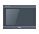 IHM industrial M2100E com tela TFT 10,1 polegadas, resolução 1024x600px, proteção IP65, alimentação 24VDC e interfaces RS232, RS422, RS485 e Ethernet