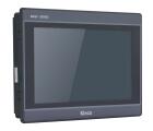 IHM industrial M2100E com tela TFT 10,1 polegadas, resolução 1024x600px, proteção IP65, alimentação 24VDC e interfaces RS232, RS422, RS485 e Ethernet