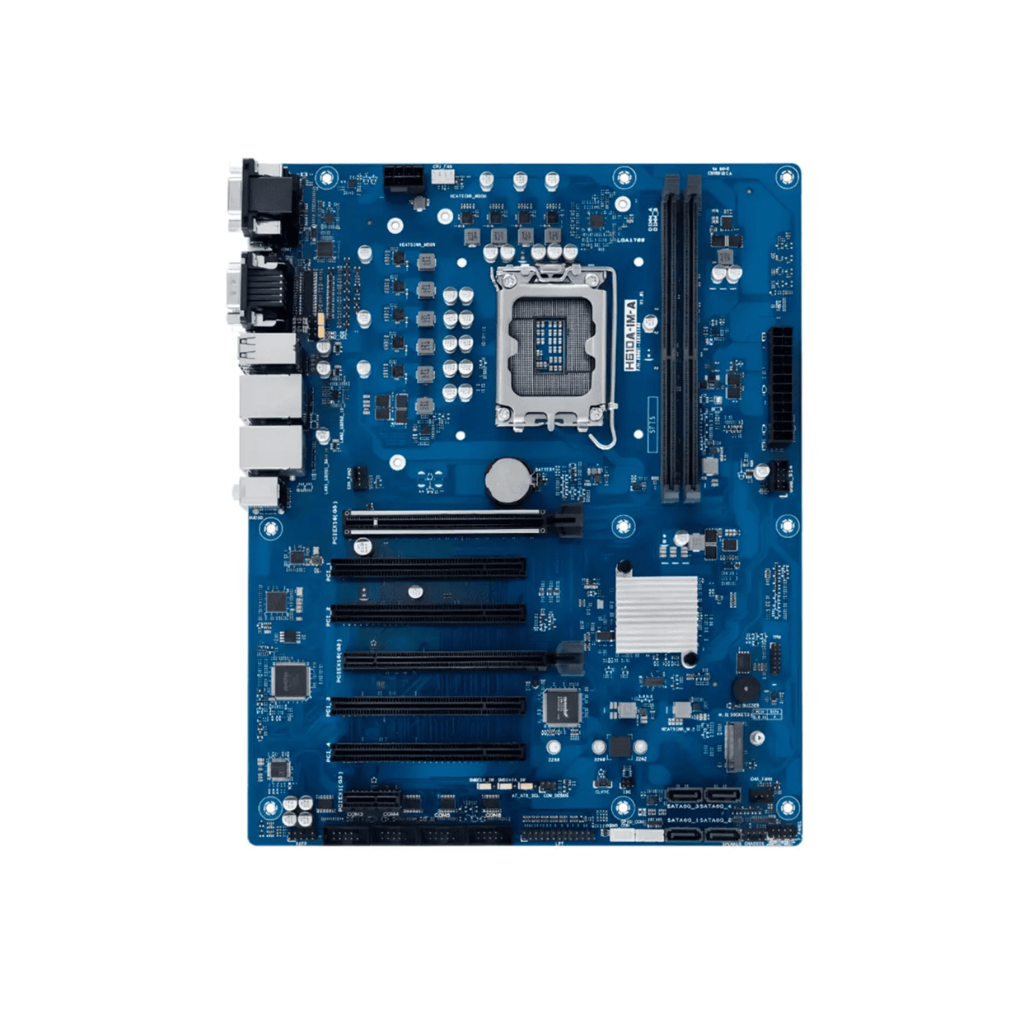 A placa-mãe industrial RUBY-H610A-IM-A representa uma solução robusta e eficiente para sistemas industriais que demandam alta performance e confiabilidade. Desenvolvida no formato ATX e equipada com o chipset Intel H610, esta placa oferece suporte nativo aos processadores Intel das 12ª e 14ª gerações, garantindo compatibilidade com os mais recentes avanços em arquitetura de CPU. Seu design foi pensado para ambientes industriais, com componentes duráveis e interfaces amplas que permitem integração flexível e expansão conforme as necessidades do projeto. Com múltiplas opções de conectividade, incluindo saídas de vídeo HDMI, VGA e DisplayPort, além de diversas interfaces PCI e PCIe, a RUBY-H610A-IM-A facilita a implementação de sistemas complexos, desde automação industrial até estações de trabalho dedicadas. A presença de duas interfaces LAN e seis portas COM amplia a capacidade de comunicação e controle de dispositivos externos, tornando esta placa uma escolha técnica ideal para aplicações que exigem estabilidade, versatilidade e fácil manutenção. Benefícios do produto Compatibilidade avançada: Suporte a processadores Intel 12ª e 14ª geração permite aproveitar as melhorias em performance e eficiência energética, garantindo maior vida útil e atualização tecnológica para sistemas industriais. Conectividade diversificada: Saídas HDMI, VGA e DisplayPort integradas possibilitam conexão simultânea a diferentes tipos de monitores, otimizando o monitoramento visual e interfaces homem-máquina. Expansibilidade múltipla: Slots PCIe x16, PCIe x4 e quatro slots PCI oferecem flexibilidade para instalação de placas de expansão, como controladores, placas de captura ou interfaces adicionais, adaptando o sistema conforme demandas específicas. Comunicação industrial robusta: Duas portas LAN garantem redundância e balanceamento de rede, enquanto seis portas COM facilitam a integração com equipamentos seriais comuns no ambiente industrial, assegurando controle e supervisão precisos. Alimentação estável: Fonte ATX compatível proporciona fornecimento de energia confiável e proteção contra variações, elemento essencial para manter a integridade dos componentes em ambientes industriais rigorosos. Aplicações e uso Automação industrial: Suporte a múltiplas interfaces seriais permite conectar sensores, atuadores e controladores, facilitando a implementação de sistemas automatizados com monitoramento em tempo real. Estações de controle e supervisão: Saídas de vídeo variadas possibilitam a configuração de painéis de operação com múltiplos monitores para análise e supervisão de processos. Servidores de rede industriais: Interfaces LAN duplas permitem configuração de redes redundantes, garantindo comunicação ininterrupta em sistemas críticos. Desenvolvimento de sistemas embarcados: Slots de expansão PCIe e PCI possibilitam a incorporação de módulos específicos para aplicações customizadas, como captura de dados, controle de motores e processamento de imagens. Equipamentos de teste e medição: A robustez e variedade de conexões tornam a placa adequada para integrar dispositivos de medição e análise em linhas de produção, assegurando dados confiáveis e operação contínua. Placa-mãe industrial RUBY-H610A-IM-A ATX com chipset Intel H610 para processadores 12ª e 14ª geração, múltiplas conexões e expansão Tecnologias que nunca param, para o seu negócio. Na Portwell a automação, computação e comunicação é o nosso core. Estamos comprometidos em levar automação inteligente para empresas que buscam eficiência, escalabilidade e competitividade. Como distribuidores credenciados das maiores multinacionais do segmento, garantimos soluções robustas, suporte especializado e inovação constante.