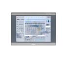 IHM industrial G2150E2 com tela TFT resistiva 15 polegadas, resolução 1024x768px, 16,77 milhões de cores, brilho 350 cd/m², contraste 2500:1, CPU 1,5GHz, 4GB eMMC, 512MB RAM, proteção IP65, dual Ethernet e interfaces RS232, RS422, RS485