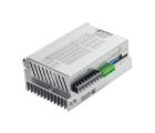 Drive para motor de passo R110PLUS 2 fases com corrente máxima 7,2A, tensão 100-230VAC, protocolo TTL, porta USB, 3 entradas e 1 saída digital, proteção IP54 e dimensões 178x109x68mm