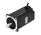 Motor de passo NEMA34 86AM120-14 com torque 12Nm, corrente de fase 6,0A, ângulo de passo 1,8°, flange 86mm, eixo 14mm, comprimento 155mm, peso 5,1kg, resistência 1,6Ω, indutância 8,3mH e proteção IP40