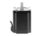 Motor de passo NEMA34 86AM65 com torque 6,5Nm, corrente de fase 6,0A, ângulo de passo 1,8°, flange 86mm, eixo 12,7mm, resistência 0,47Ω, indutância 4,18mH e proteção IP40