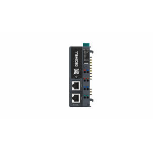 Módulo escravo Profinet RB-1110 Decowell com 2 portas RJ45 100Mbps, suporte a 32 expansões, terminais push-in e montagem em trilho DIN