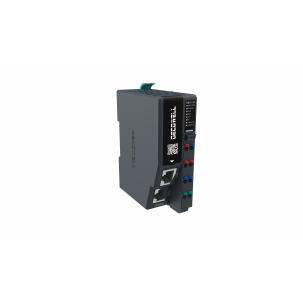 Módulo escravo Profinet RB-1110 Decowell com 2 portas RJ45 100Mbps, suporte a 32 expansões, terminais push-in e montagem em trilho DIN