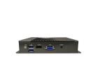 Appliance de rede desktop CAF-3455C fanless com processador Intel Celeron J3455, 4 portas Ethernet, slot mSATA, USB, HDMI, VGA e alimentação DC 12V para segurança e redes industriais