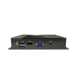 Appliance de rede desktop CAF-3455C fanless com processador Intel Celeron J3455, 4 portas Ethernet, slot mSATA, USB, HDMI, VGA e alimentação DC 12V para segurança e redes industriais