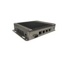 Appliance de rede desktop CAF-3455C fanless com processador Intel Celeron J3455, 4 portas Ethernet, slot mSATA, USB, HDMI, VGA e alimentação DC 12V para segurança e redes industriais