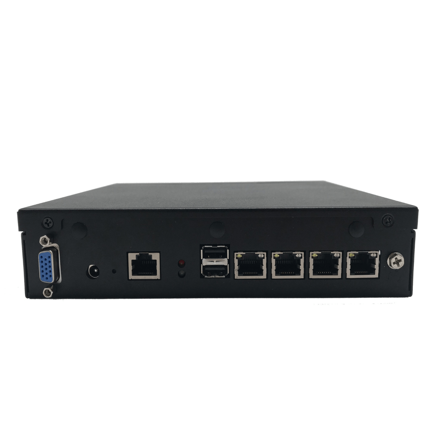 Appliance de segurança CAF-GM4MA com processador Intel Celeron J4125, 8GB DDR4, SSD 128GB, 4 portas RJ45, 1 porta console RJ45 com driver Intel I225, USB e VGA para redes corporativas e monitoramento