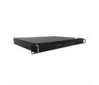 Computador industrial CAR-B158-40 barebone para segurança com chipset B158 Skylake, suporte DDR4 até 32GB, 8 portas LAN, formato rack 1U e fonte 220W para monitoramento e automação industrial