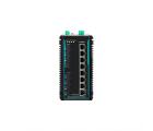 Switch Ethernet industrial gerenciável COM-ISGL3-16P-8216PTP-4XGF-8GT-DC24T Layer 3 com 8 portas RJ45 1G, 4 portas SFP+ 10G, 4 portas SFP 1G, alimentação dual DC 20-72V e montagem trilho DIN para automação industrial