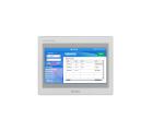 IHM industrial F2100E2 com tela TFT 10,1 polegadas, resolução 1024x600px, 16,77 milhões de cores, CPU Quad Core ARM 1,8GHz, 8GB eMMC, 1GB RAM, proteção IP65, duas portas Ethernet e interface RS232/422/485