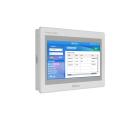 IHM industrial F2100E2 com tela TFT 10,1 polegadas, resolução 1024x600px, 16,77 milhões de cores, CPU Quad Core ARM 1,8GHz, 8GB eMMC, 1GB RAM, proteção IP65, duas portas Ethernet e interface RS232/422/485