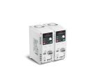 Inversor de frequência KC100-2S-0R40G monofásico com potência 0,4kW, tensão entrada 180-260VAC, saída 0-600Hz, corrente saída 2,5A, interface RS485 MODBUS e proteção IP20