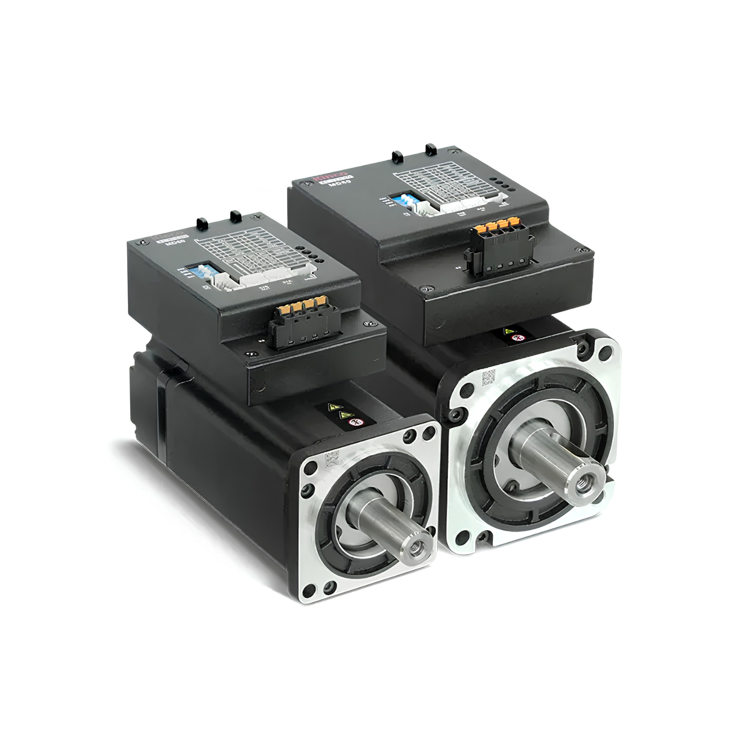 Servo motor integrado MD60-020-DMAK-EA-000 com potência 200W, tensão nominal 48VDC (24-70VDC), torque nominal 0,64Nm, torque máximo 1,91Nm, velocidade 3000RPM, encoder absoluto magnético 16 bits, comunicação EtherCAT RS232, flange 60mm e proteção IP20