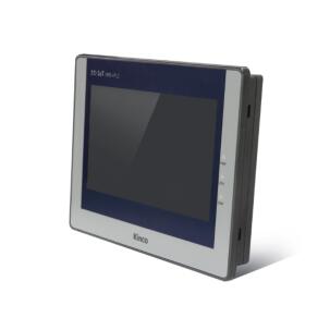 IHM com CLP integrado MK043E-20DT com tela TFT 4,3 polegadas, resolução 480x272px, 256K cores, 9 entradas digitais 24V, 9 saídas digitais, 2 entradas analógicas, saídas rápidas 50kHz, duas portas RS485 e alimentação 24VDC
