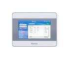 IHM industrial MT043E com tela TFT 4,3 polegadas, resolução 480x272px, 256K cores, CPU ARM RISC 32Bits 792MHz, 128MB Flash, 64MB RAM, proteção IP65, Ethernet 10/100 Mbps e interfaces RS232, RS422, RS485
