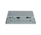 IHM industrial MT070E com tela TFT 7 polegadas, resolução 800x480px, 256K cores, proteção IP65, alimentação 24VDC, Ethernet 10/100 Mbps, USB Host e interfaces RS232, RS422, RS485
