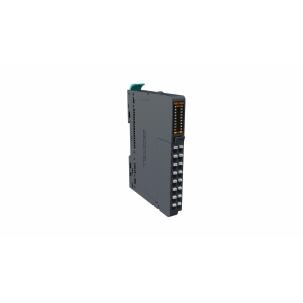 Módulo de expansão RB-310H Decowell com 16 saídas digitais PNP 500mA 24VDC, isolamento por optoacoplador, indicadores LED, terminais push-in, largura 12mm e fixação em trilho DIN