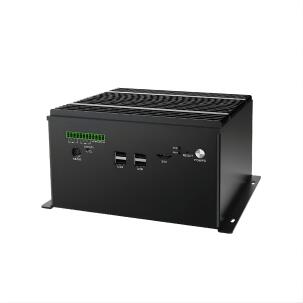 Box PC industrial fanless WEBS-7102-8565UA com processador Intel Core i7-8565U 8ª geração, 8GB RAM, SSD 120GB, 6x portas COM, 2x RJ45, HDMI, VGA, 2x slots PCIe e alimentação 9-36V