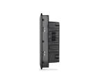 Monitor industrial VIEW-SL08 de 8 polegadas em alumínio com proteção IP65, resolução 1024x768, entradas HDMI DVI e VGA, alimentação DC 12V, montagem em painel parede ou suporte VESA para automação e controle industrial