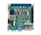 Placa-mãe industrial WADE-8017 Mini-ITX com chipset Intel Q170/C236, socket LGA1151 para Intel Core i3/i5/i7 6ª e 7ª geração, DDR4 até 32GB ECC/Non-ECC, 6 portas COM RS232/422/485, 2 LAN Gigabit, 6x SATA III, PCIe x16 Gen3, Mini PCIe, M.2 e saídas DisplayPort HDMI VGA