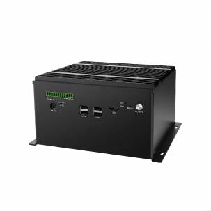 Box PC fanless WEBS-7102-6360UA com processador Intel Core i5-6360U, 8GB RAM, SSD 128GB, 6 portas COM, 2 portas RJ45, HDMI, VGA, 2 slots PCIe e alimentação 9-36VDC para automação industrial