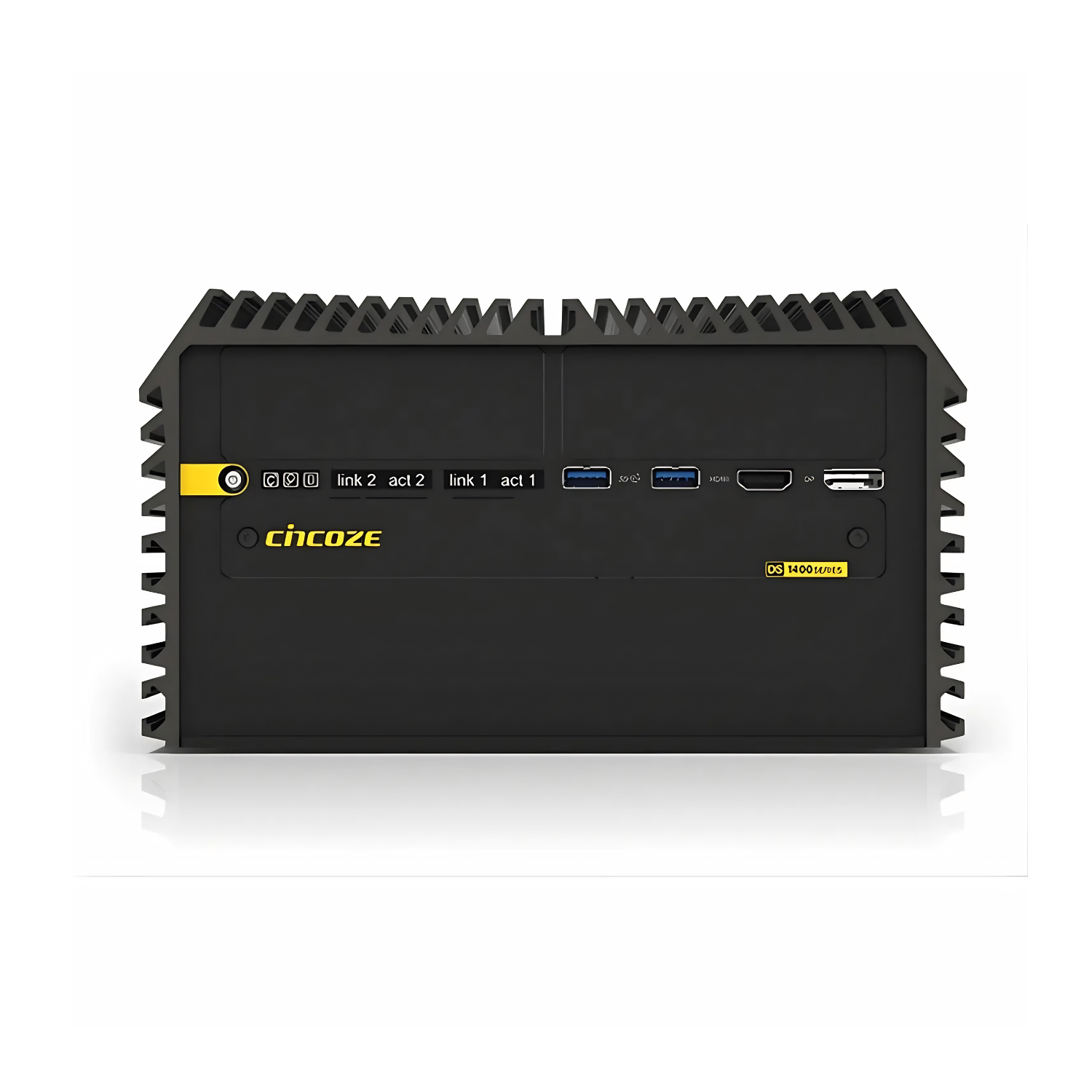 Box PC fanless cabledless WEBS-DS1401-I512B com processador Intel Core i5-12500TE, chipset R680E, 8GB DDR5, SSD 250GB, 2 portas COM, 2 portas RJ45 e alimentação 9-48VDC para automação e controle industrial