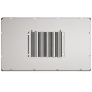 Painel PC Industrial Fanless Portwell PULSE-22240C-I51135W11P com tela 24”, touch capacitivo, proteção frontal IP65, Intel Core i5-1135G7, 16GB DDR4, SSD 240GB, Windows 11 Pro, 3 RJ45, 4 USB e 2 COM.