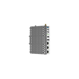 Box PC Industrial Fanless Portwell WEBS-PC6017F com Intel Processor N97, 16GB DDR4, SSD mSATA 250GB, 3 LAN, 2 COM, 3 USB, HDMI, DisplayPort e alimentação DC 12~24V.
