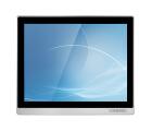 Monitor Industrial FRAME-21150CT com tela 15”, resolução 1024 x 768, touch capacitivo multitoque, proteção frontal IP65, traseira IP20, entradas HDMI, DVI e VGA, 2 USB e alimentação DC 9~36V.