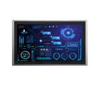 Painel PC Industrial Fanless CINCO-121R-P2202-I7H com tela 21,5” touch resistivo, proteção frontal IP65, SSD 1TB, interfaces COM, RJ45 e USB para automação industrial.