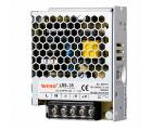 Fonte chaveada industrial WEHO WH-RS35W12, referência LRS-35-12, com saída 12VDC 3A, série 35W, entrada 85–264VAC e 120–373VDC, caixa metálica, convecção natural e proteções contra curto-circuito, sobrecarga, sobretensão e sobretemperatura para automação industrial e painéis elétricos.