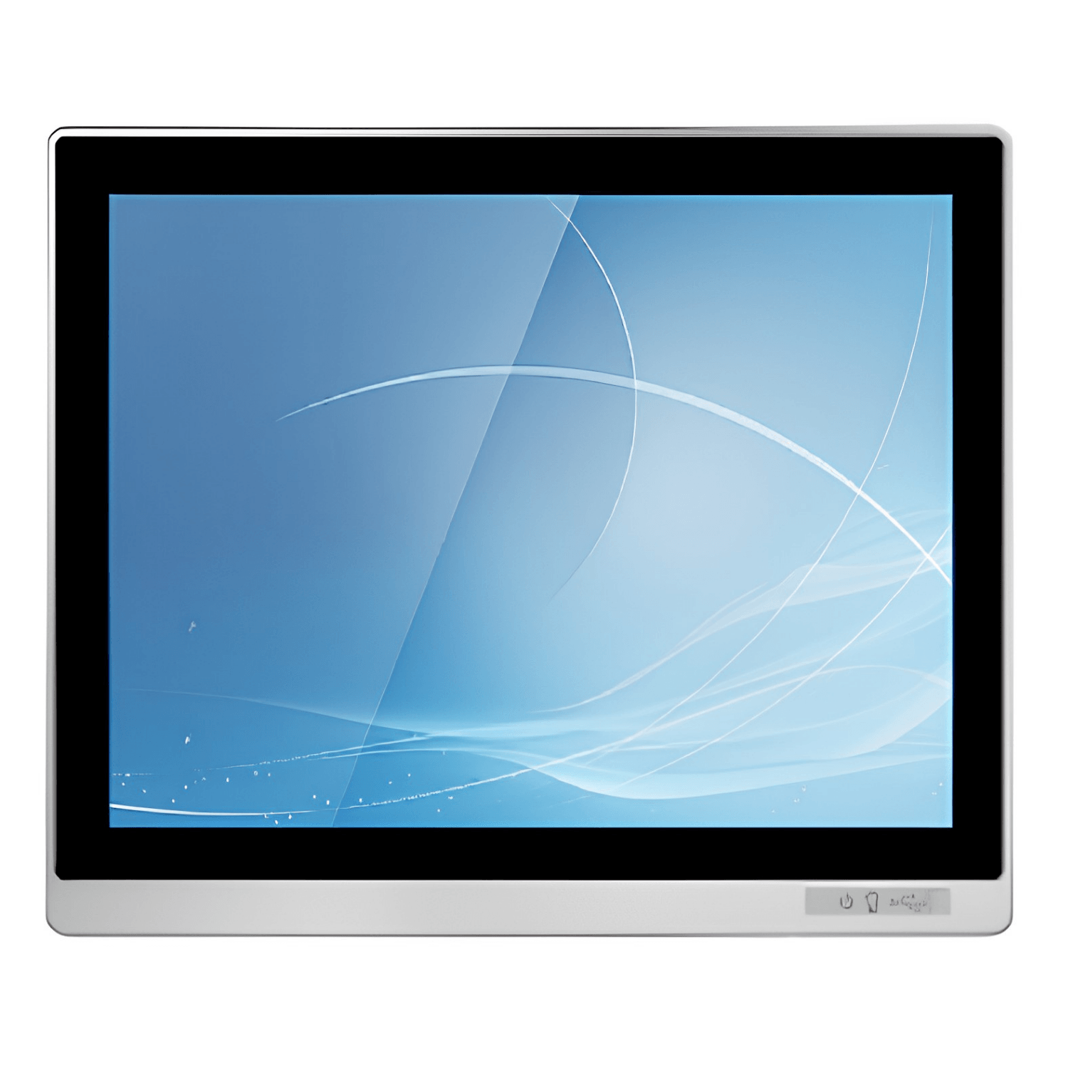 Monitor Industrial FRAME-21150-R2KVM com tela 15”, resolução 1024 x 768, touch resistivo, proteção frontal IP65, traseira IP20, HDMI, DVI, VGA, 2 USB, conexão IDD-LINK4/KVM e alimentação DC 9~36V.