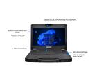 Notebook Industrial NB-S14U5125UFBGF Durabook S14I com Intel Core Ultra 5 125U, tela 14” FHD touch, 1200 nits, 16GB DDR5, SSD NVMe 512GB, IP53, GPS e leitor biométrico.