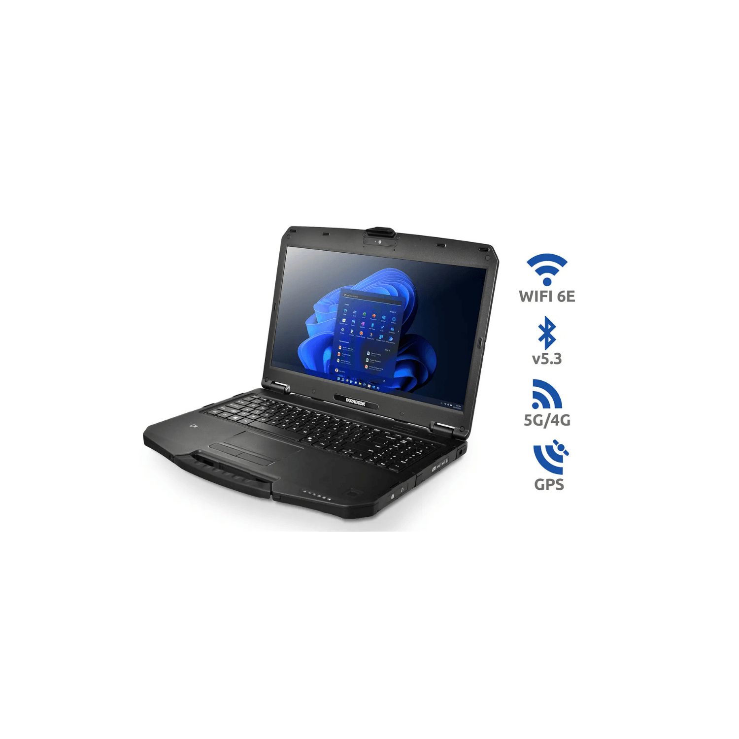 Notebook Industrial NB-S15I5E Durabook S15 com Intel Core i5-1235U, tela 15,6” Full HD, 32GB DDR5, SSD 256GB, proteção IP5X, Wi-Fi 6, Bluetooth e Windows 11 Pro.