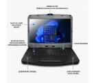 Notebook Industrial NB-S15I5E Durabook S15 com Intel Core i5-1235U, tela 15,6” Full HD, 32GB DDR5, SSD 256GB, proteção IP5X, Wi-Fi 6, Bluetooth e Windows 11 Pro.