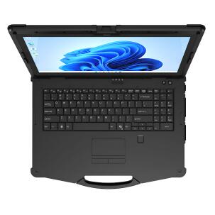 Notebook Industrial X15A, código NB-X15AI7IW11P, com tela 15,6”, proteção IP65, Intel Core i7-1265U, 32GB RAM, SSD 1TB, Windows 11 Pro, Wi-Fi 6, Bluetooth, GPS e 2 portas LAN.