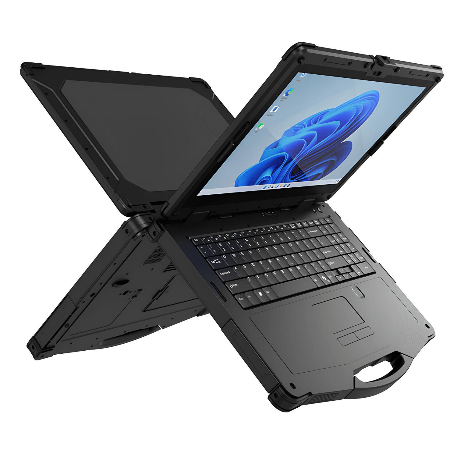 Notebook Industrial X15A, código NB-X15AI7IW11P, com tela 15,6”, proteção IP65, Intel Core i7-1265U, 32GB RAM, SSD 1TB, Windows 11 Pro, Wi-Fi 6, Bluetooth, GPS e 2 portas LAN.