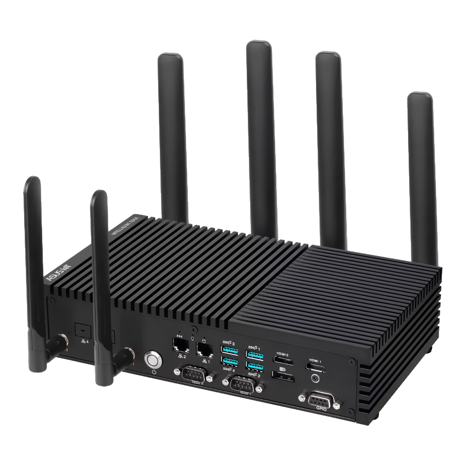 Box PC Industrial Portwell PE2000U-I512BW11PTD com Intel Core i5-1245UE, 8GB DDR5, SSD 256GB, Dual LAN, portas COM, HDMI, DisplayPort e Windows 11 para automação industrial.