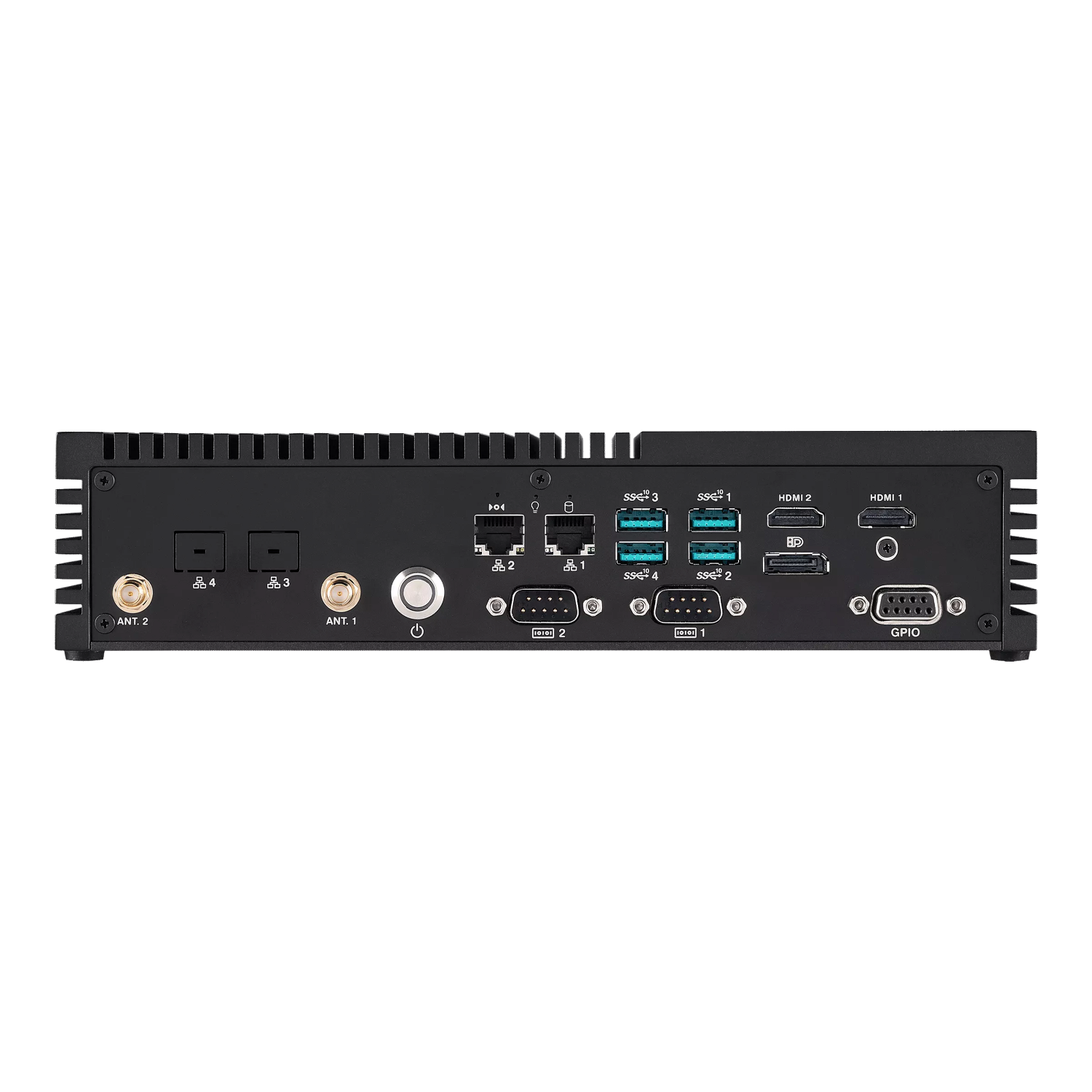 Box PC Industrial Portwell PE2000U-I512BW11PTD com Intel Core i5-1245UE, 8GB DDR5, SSD 256GB, Dual LAN, portas COM, HDMI, DisplayPort e Windows 11 para automação industrial.