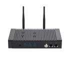 Box PC Industrial Fanless PL64I3-GT com Intel Core i3-1215U, 8GB RAM, SSD 256GB, Dual LAN, Dual COM, HDMI, USB e Wi-Fi para automação industrial.