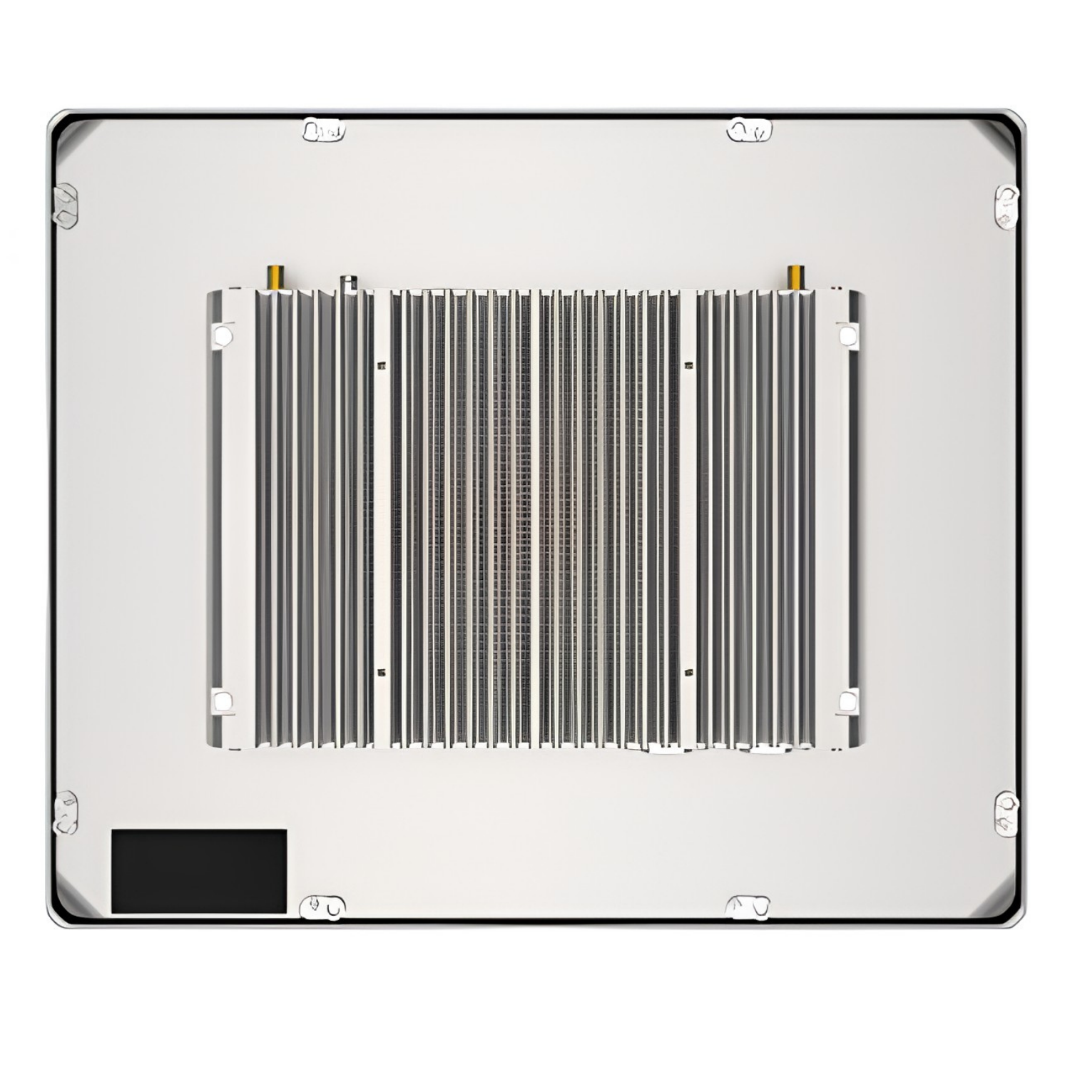 Painel PC Industrial Fanless PULSE 150, código PULSE-22150C-1135G7A, com tela 15”, touch capacitivo, proteção frontal IP65, traseira IP20, Intel Core i5-1135G7, 8GB RAM, SSD 120GB, 2 COM, 4 USB e 3 RJ45.