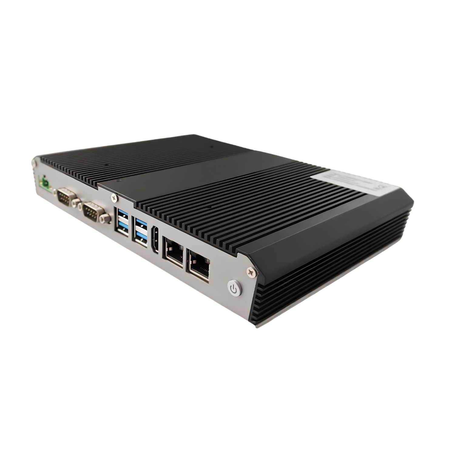 Box PC Industrial Fanless SEE-CS86-1051B com Intel Core i7-10510U, 8GB DDR4, SSD 240GB, Dual LAN, portas COM e USB para automação industrial.